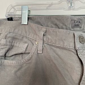 Citizens of Humanity Gray Corduroy Pants.